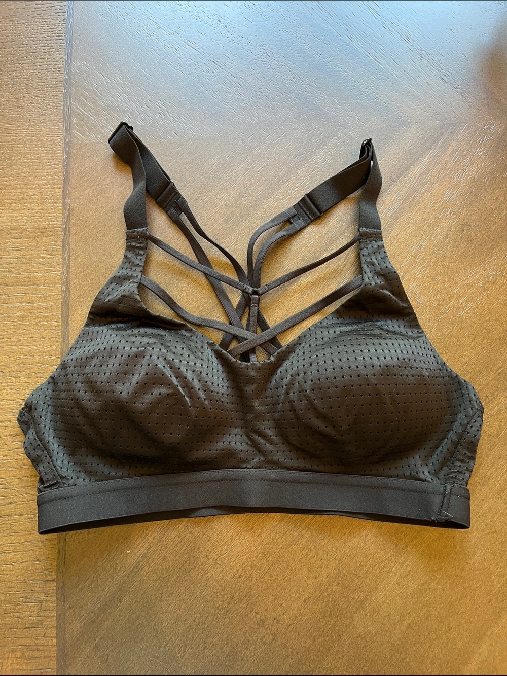Strappy Black Women's Performance Sports Bra